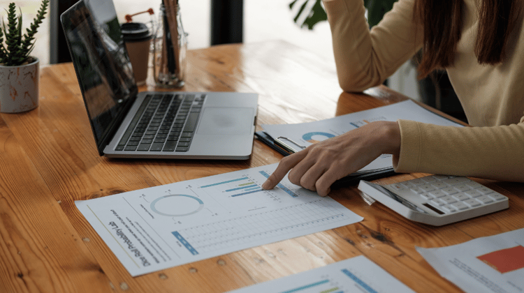 woman crafting a marketing strategy