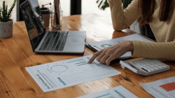 woman crafting a marketing strategy