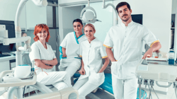 smiling dental team