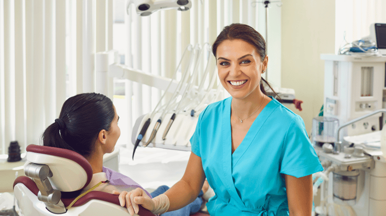 dentist in office