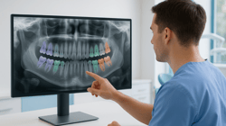 Man using dental AI x-ray tools