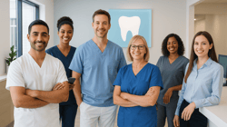smiling dental team