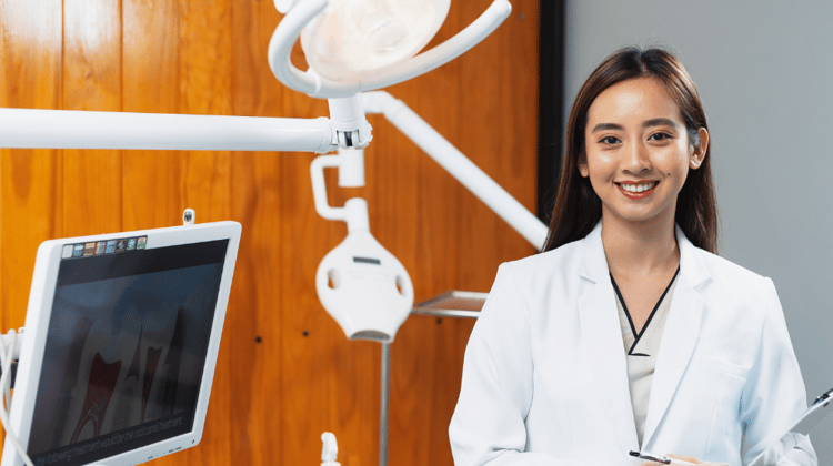 smiling dentist
