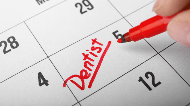 dentist appointment on calendar