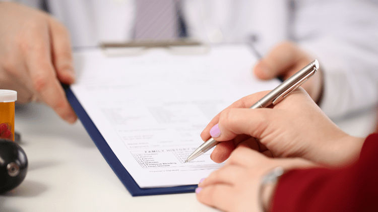 Signing An Informed Consent Form