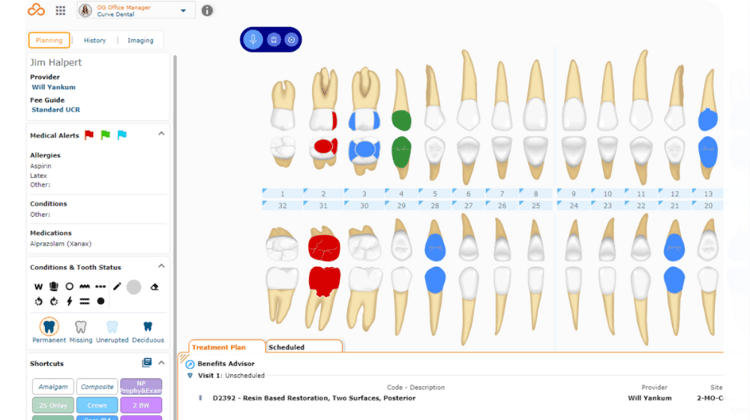 Curve Periodontal Charting