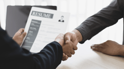 shaking hands at job interview