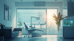 Modern dental practice interior illustrating a calm, unified environment supported by cloud-based dental practice management technology.
