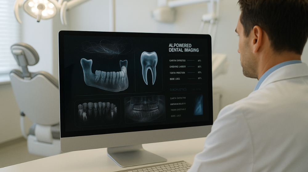 Dentist Using AI Imaging Software