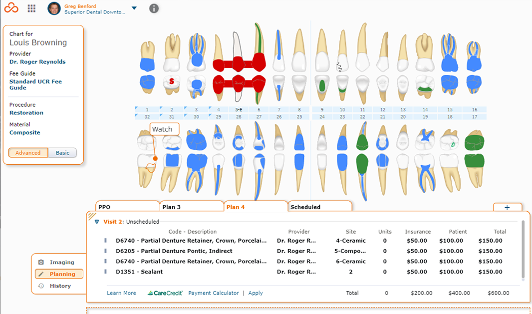 Dental Charting Software Curve Dental