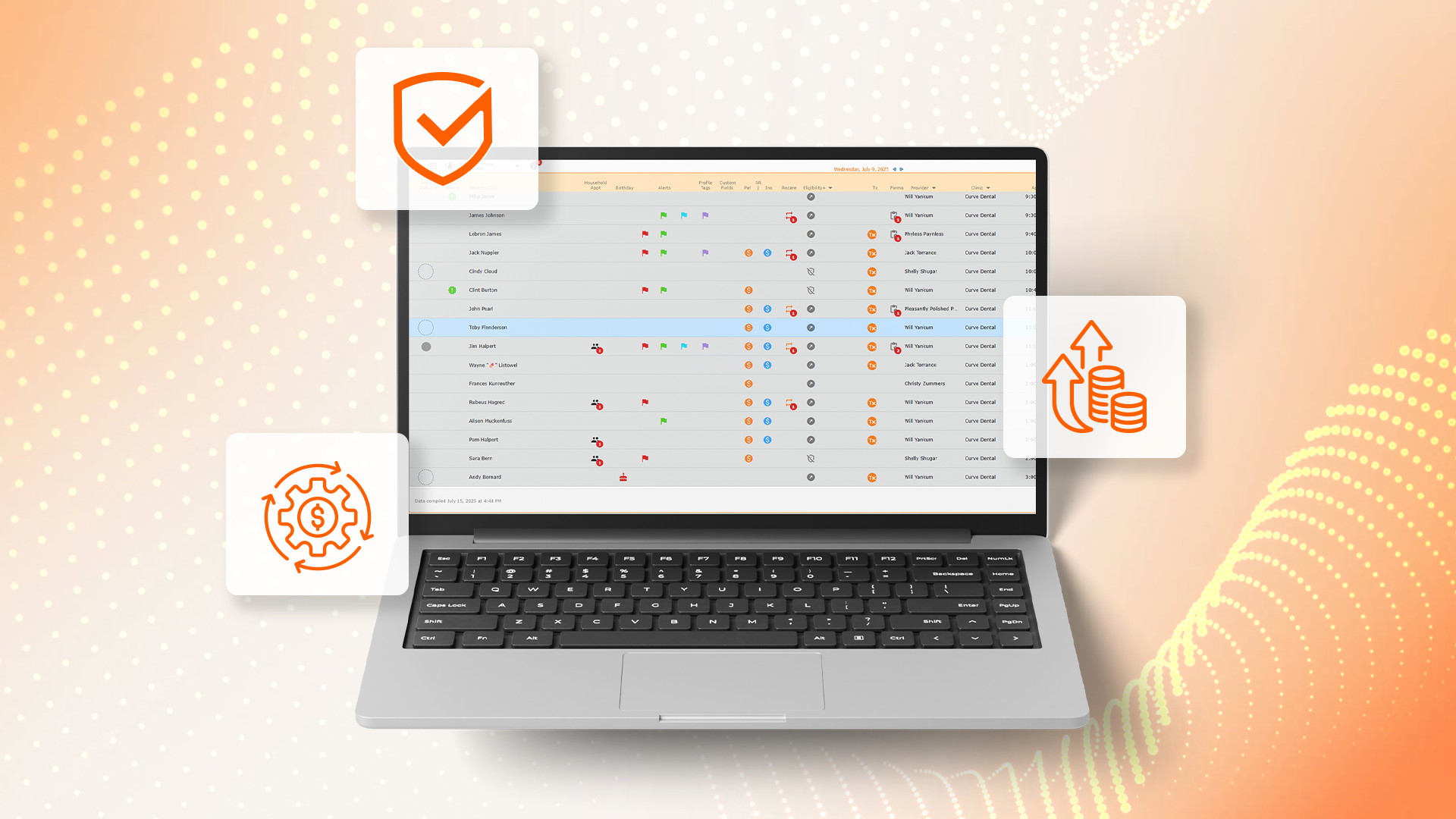 Curve Collect+ revenue intelligence interface