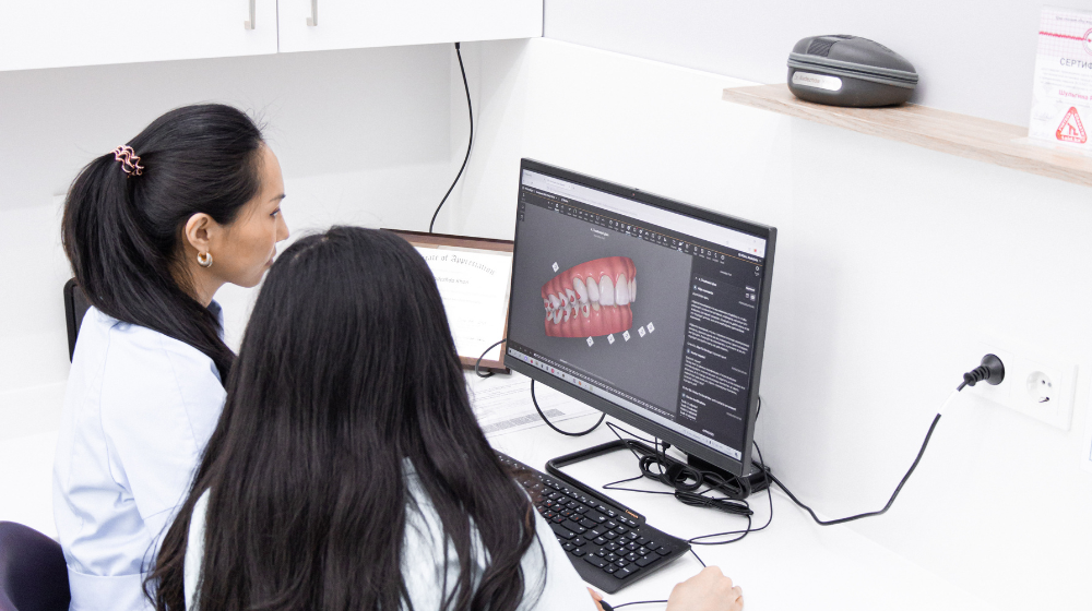 dentists on computer