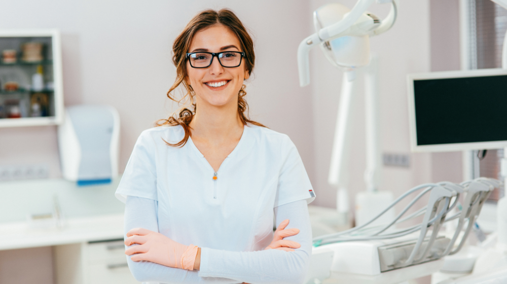 young female dentist