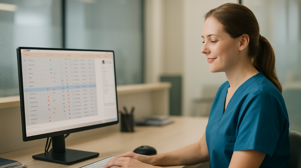 Office Manager using Curve Dental's Eligibility+ Software