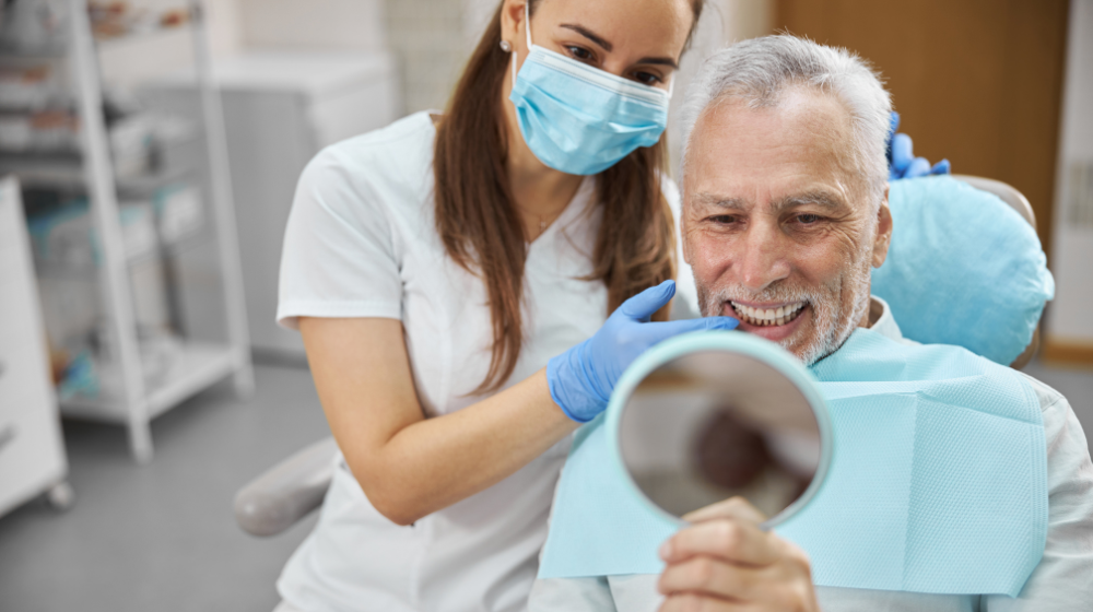 hygienist and patient