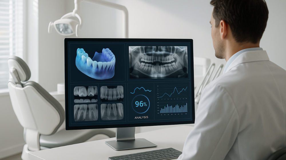 Dentist On Computer with AI Dental Software